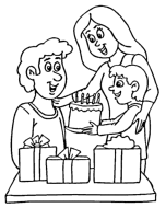 A coloring page of fathers day